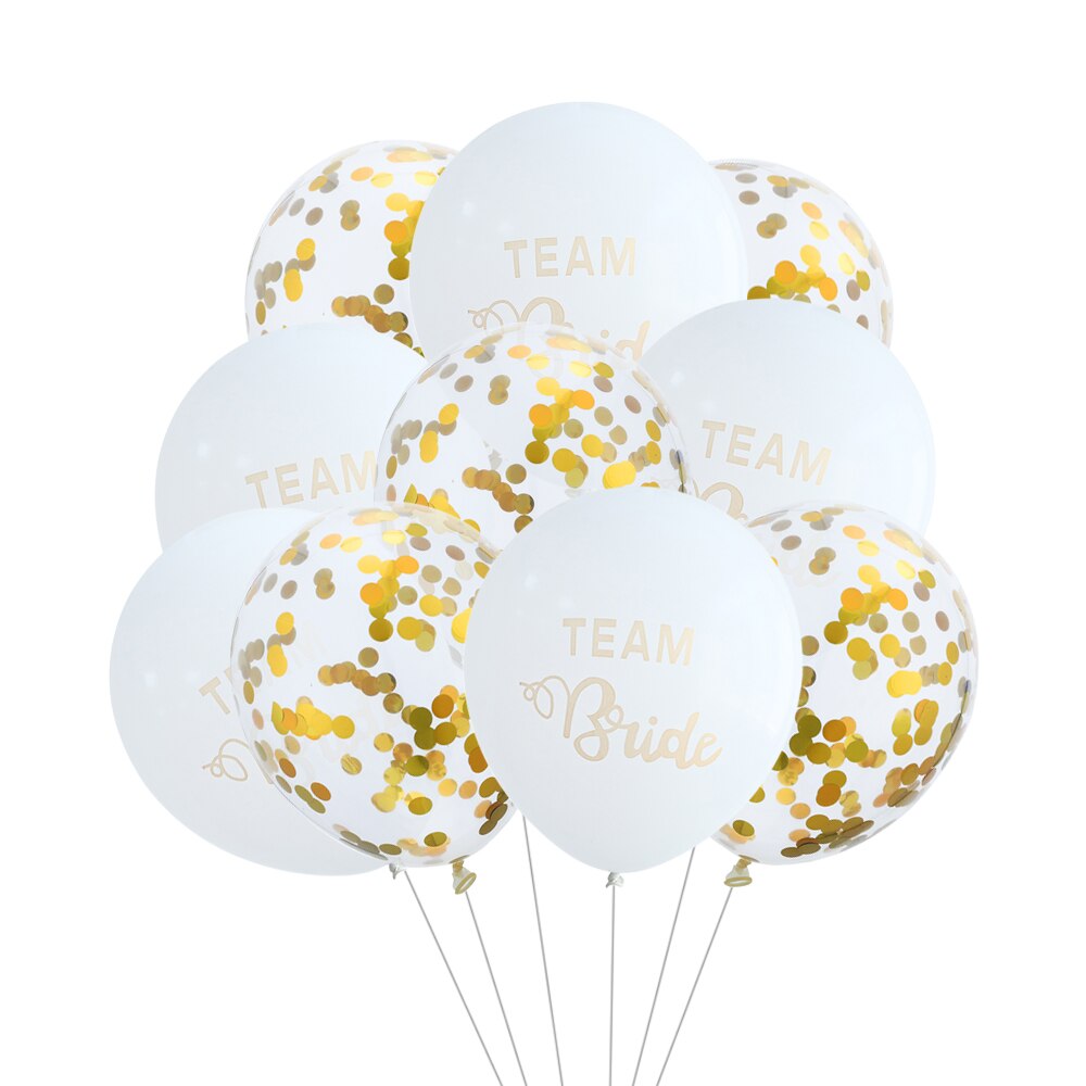 12pcs/lot 10inch Team Bride Latex balloons for Wedding &amp; Engagement Supplies Bachelorette Party Air Balls Bridal Shower Dec