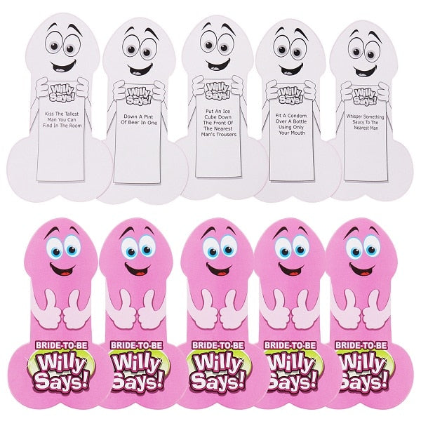 24pcs Willy Says Card Bachelorette Party Favors Cards Hen Night Party Drinking Game Cards Hen Party Game Accessories Supplies