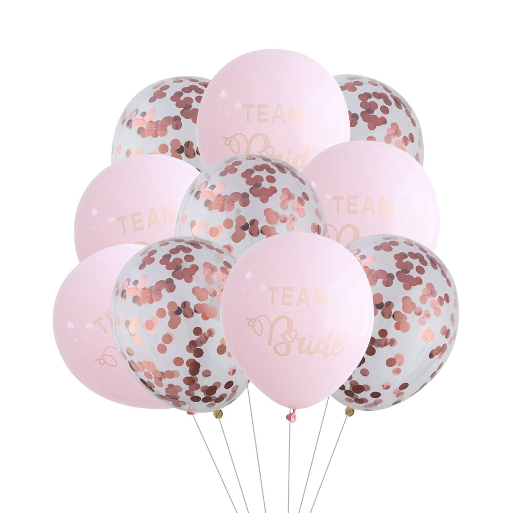 12pcs/lot 10inch Team Bride Latex balloons for Wedding &amp; Engagement Supplies Bachelorette Party Air Balls Bridal Shower Dec