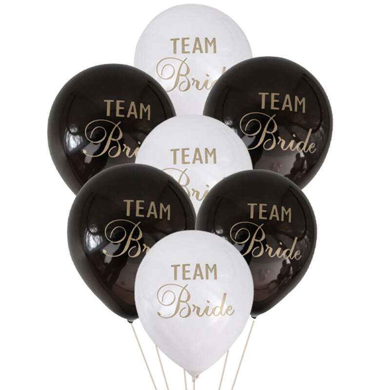 12pcs/lot 10inch Team Bride Latex balloons for Wedding &amp; Engagement Supplies Bachelorette Party Air Balls Bridal Shower Dec