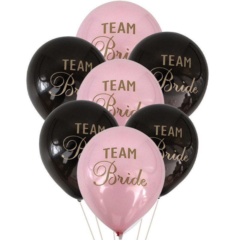 12pcs/lot 10inch Team Bride Latex balloons for Wedding &amp; Engagement Supplies Bachelorette Party Air Balls Bridal Shower Dec