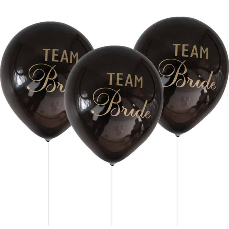 12pcs/lot 10inch Team Bride Latex balloons for Wedding &amp; Engagement Supplies Bachelorette Party Air Balls Bridal Shower Dec