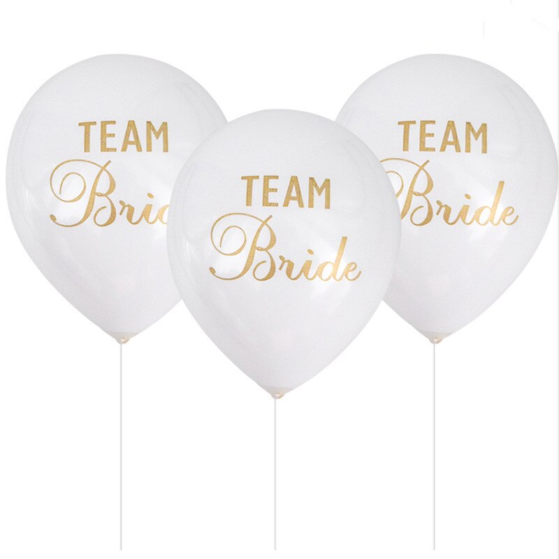 12pcs/lot 10inch Team Bride Latex balloons for Wedding &amp; Engagement Supplies Bachelorette Party Air Balls Bridal Shower Dec