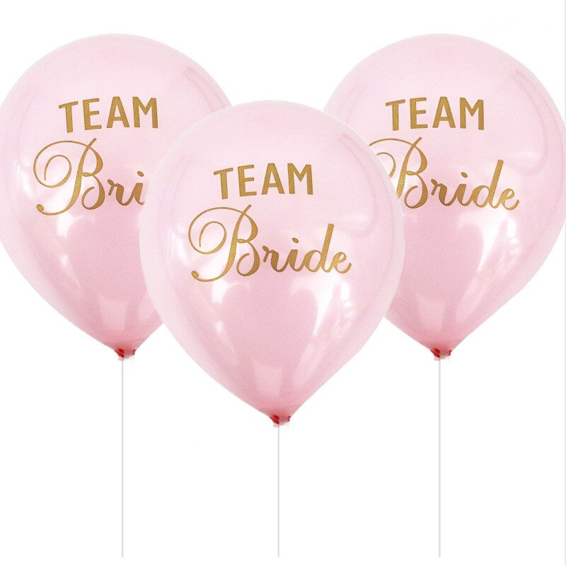 12pcs/lot 10inch Team Bride Latex balloons for Wedding &amp; Engagement Supplies Bachelorette Party Air Balls Bridal Shower Dec