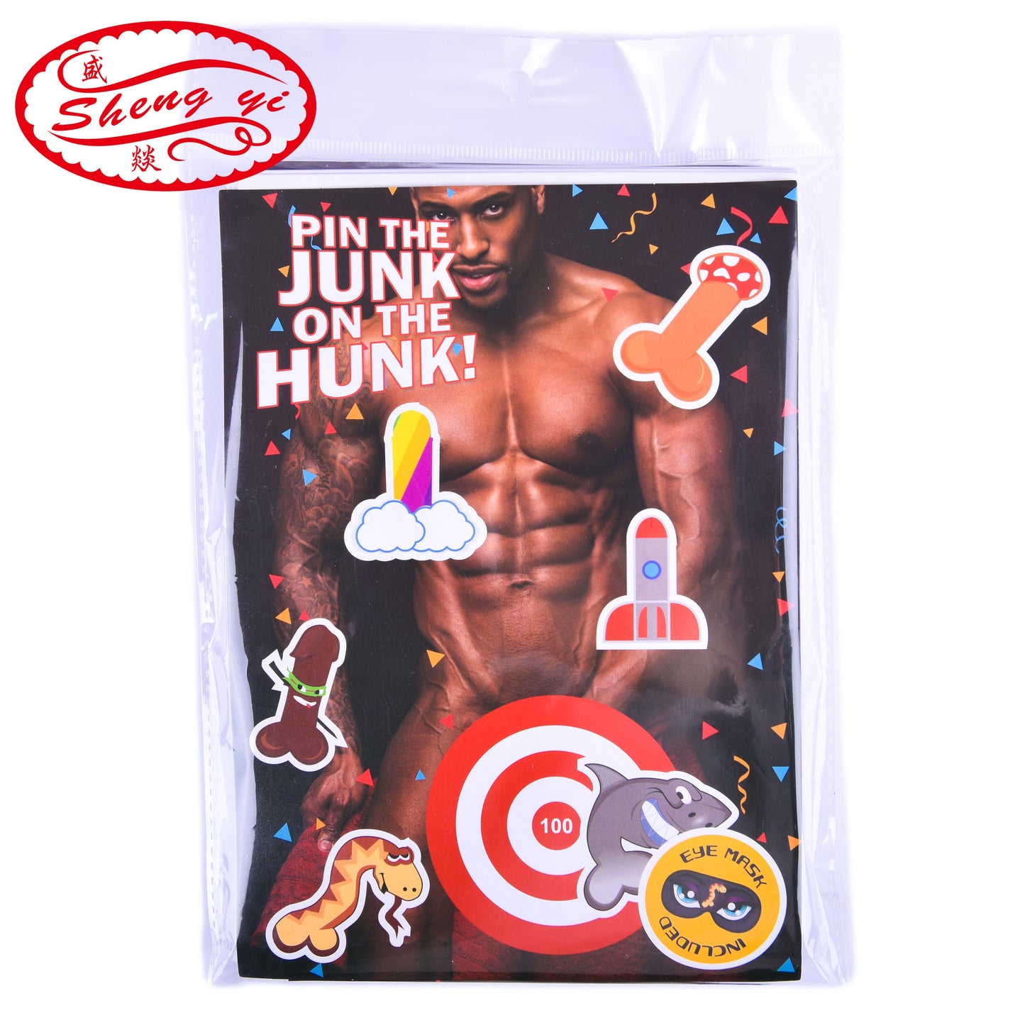 SHENGYI Pin The Junk on The Hunk Bridal Party Bachelorette Party Games Girls Bachelor Party Supplies Hen Night Bachelorette