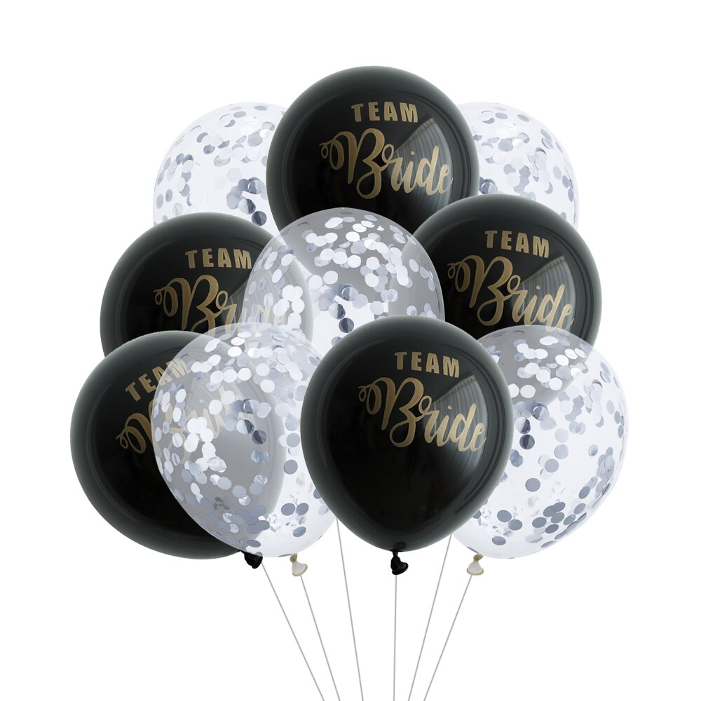 12pcs/lot 10inch Team Bride Latex balloons for Wedding &amp; Engagement Supplies Bachelorette Party Air Balls Bridal Shower Dec