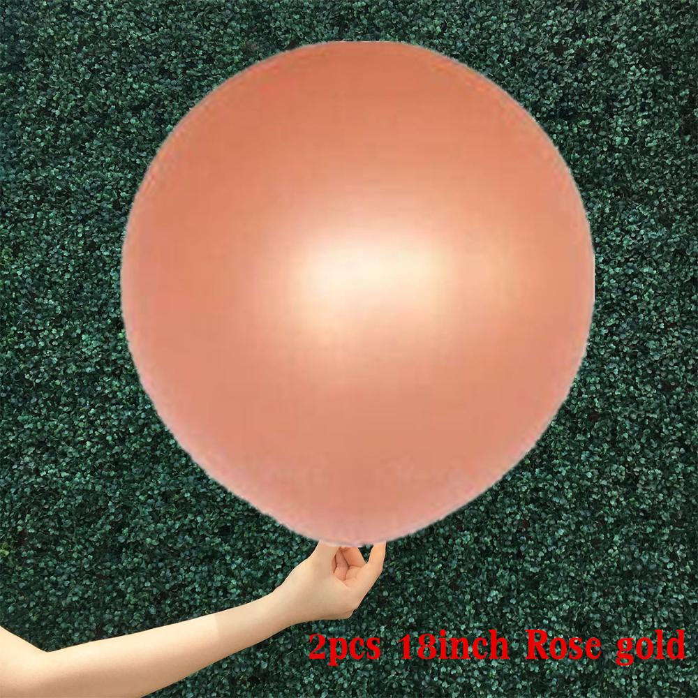 2pcs 18inch Rose Gold Confetti Balloon Wedding Decoration Inflatable Clear Latex Balloons Birthday Party Decoration Party Decor