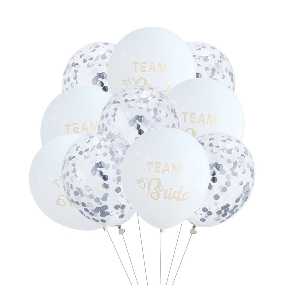 12pcs/lot 10inch Team Bride Latex balloons for Wedding &amp; Engagement Supplies Bachelorette Party Air Balls Bridal Shower Dec