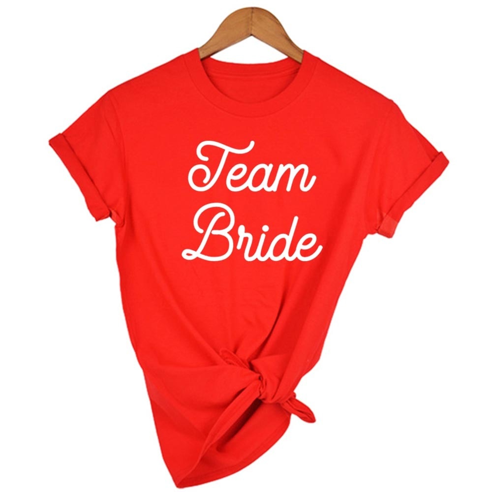 Fashion Women T Shirt Bridal Bachelorette Party Team Bride Graphic T-shirt Casual Wedding Female Top Tee Camisas Mujer Tumblr