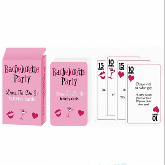 17pcs/set wedding decoration dare to venture bride shower hen party bachelor party party games girls drinking props game card-C
