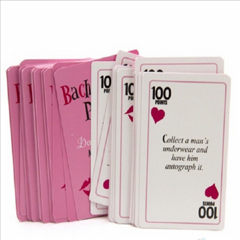 17pcs/set wedding decoration dare to venture bride shower hen party bachelor party party games girls drinking props game card-C