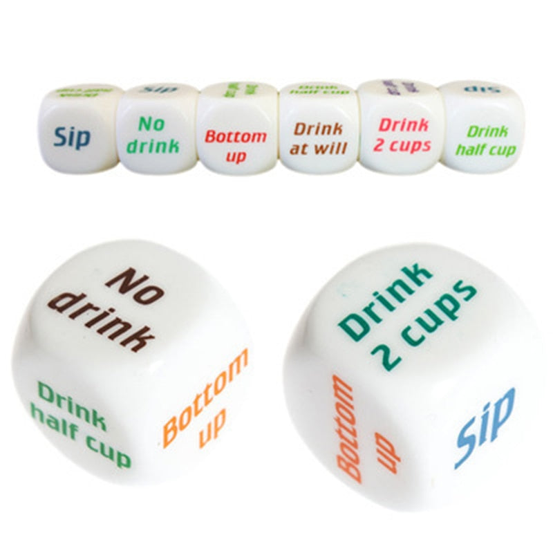 Funny Drinking Decider Game Dice 6 Side Party Favors Adults Bachelor KTV Pub Novelty Gift